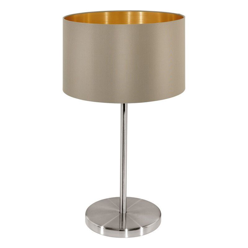 Textílná moderná stolová lampa zlatá, Terme, s vypínačom Textílná moderná stolová lampa zlatá, Terme, s vypínačom