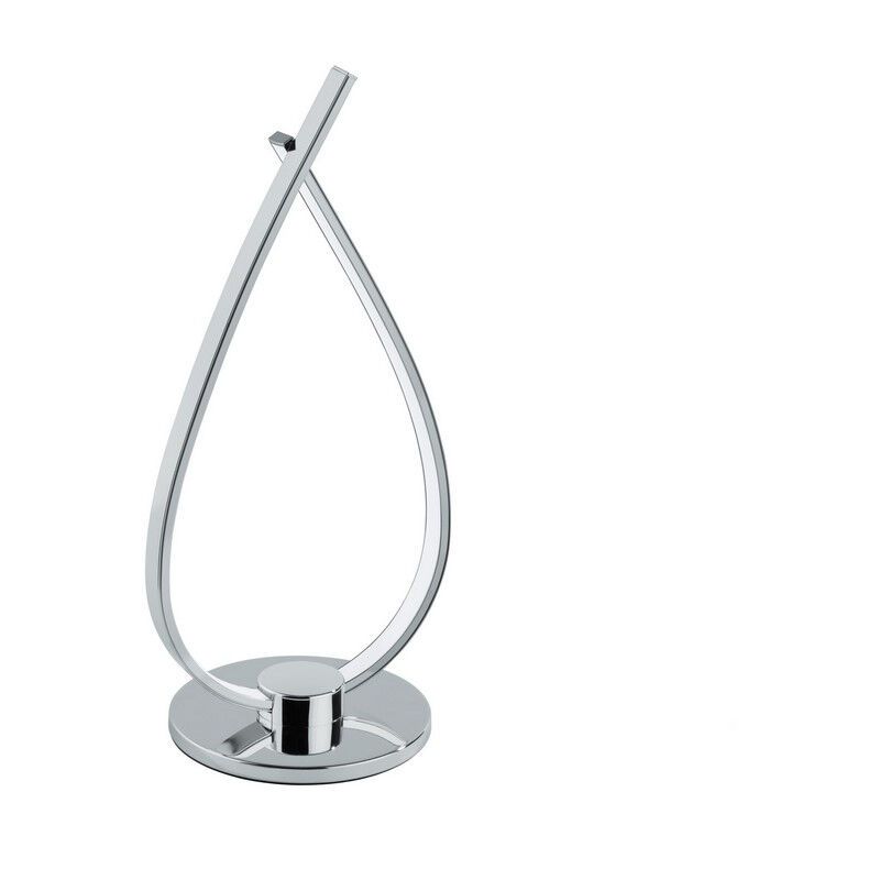 Plastová moderná stolová lampa chrómová, Therese, 14 W, LED 3000 K, s vypínačom Plastová moderná stolová lampa chrómová, Therese, 14 W, LED 3000 K, s vypínačom