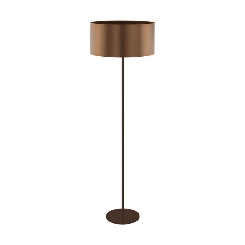 Plastová dizajnová stojaca lampa hnedá, Noor, s vypínačom