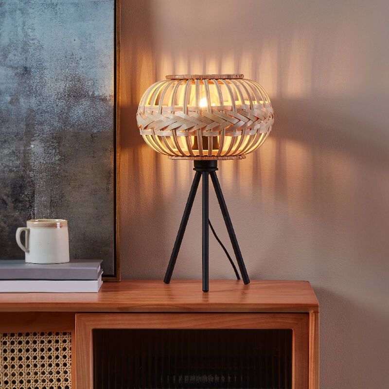 Kovová rustikálna stolová lampa hnedá, Firenze, s vypínačom