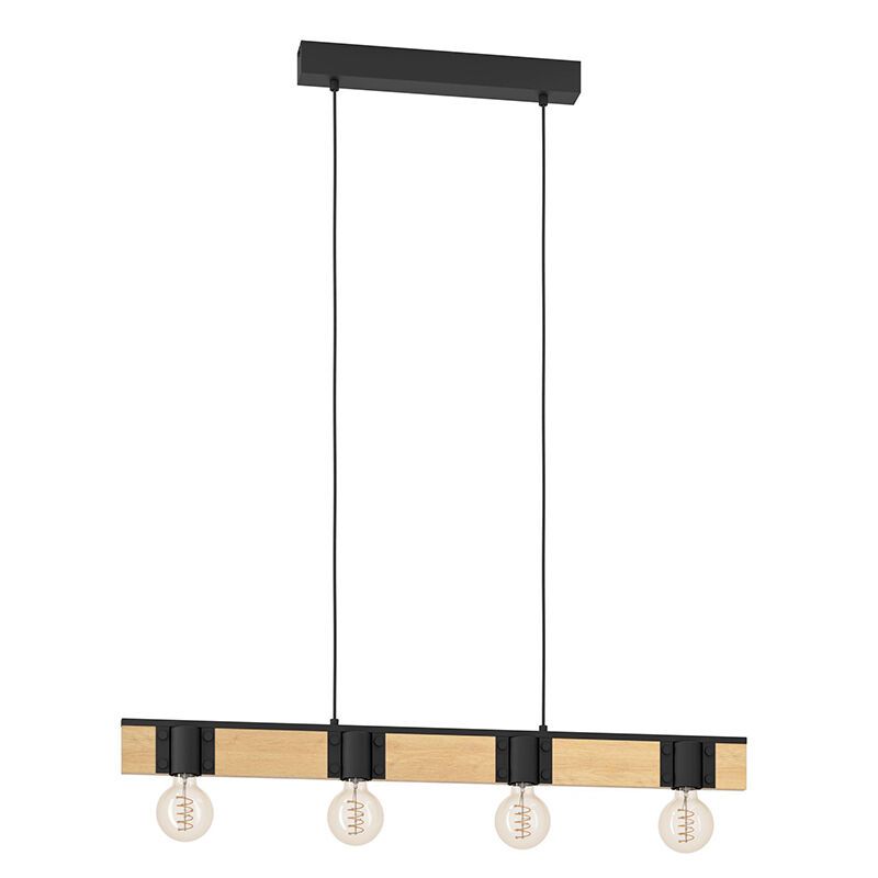 Drevená rustikálna stolová lampa hnedá, Angela Drevená rustikálna stolová lampa hnedá, Angela