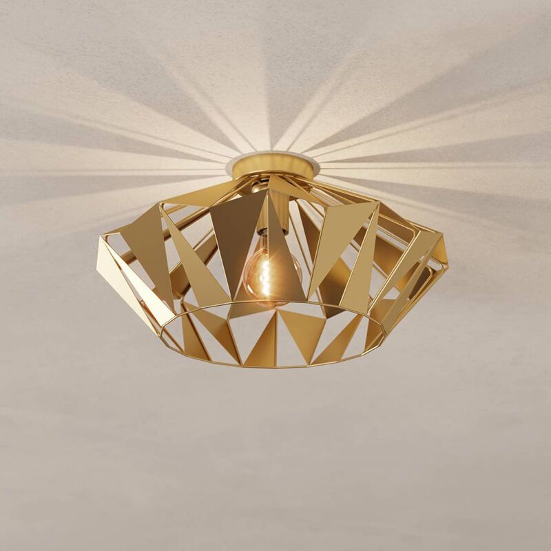 Oceľová dizajnová stropná lampa zlatá, Charmain
