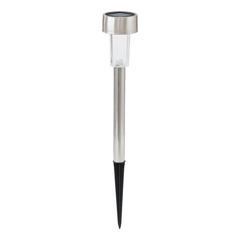 Nerezové zapichovacie svietidlo strieborné, Zora, 0,5 W, LED 3000 K, IP44, s vypínačom