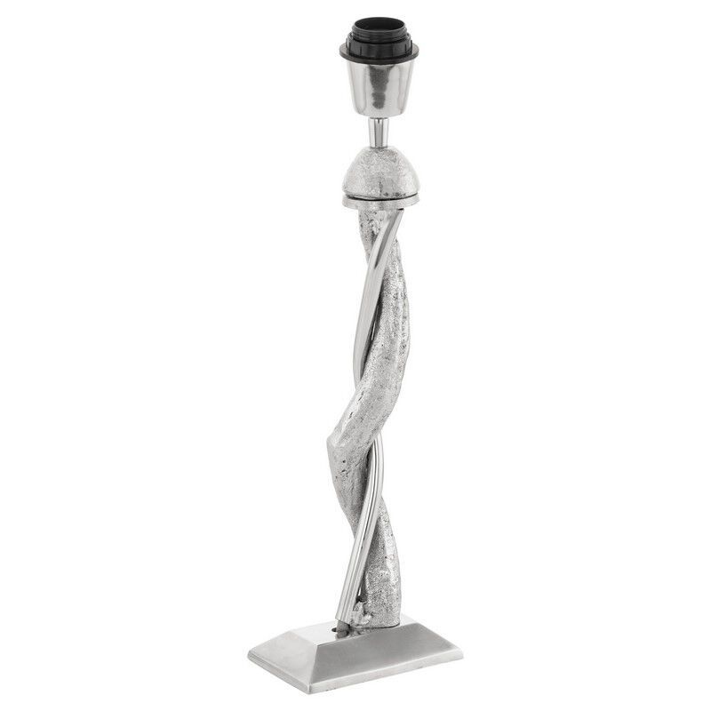 Hliníková moderná stolová lampa bez tienidla niklová, Mason, s vypínačom