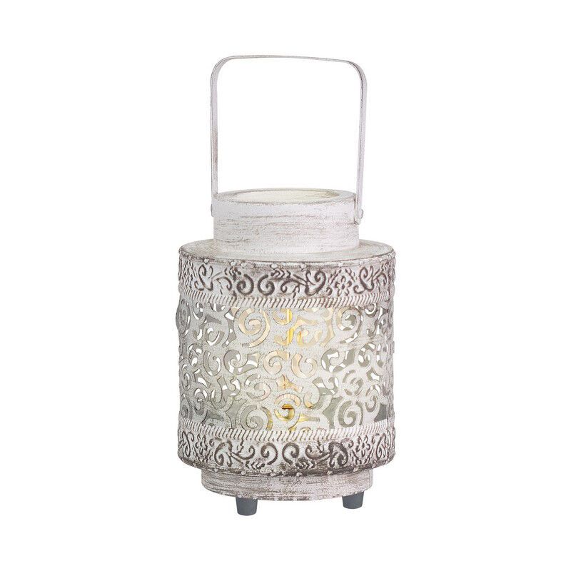 Oceľová východná stolová lampa biela, Abdelrahman, s vypínačom Oceľová východná stolová lampa biela, Abdelrahman, s vypínačom