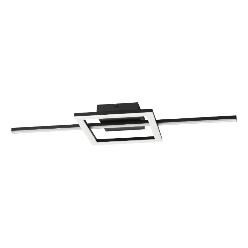 Plastové moderné stropné svietidlo čierne, Xam, 19,5 W, LED white switch