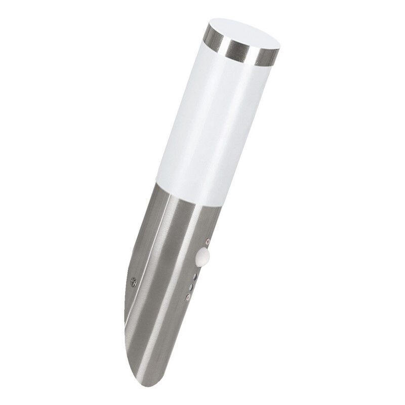 Plastové vonkajšie nástenné svietidlo so senzorom pohybu strieborné, Carlein, IP44