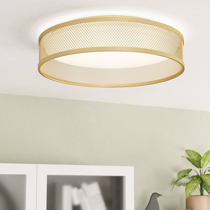 Plastová stropná lampa mosadzná, Jolene, 20 W, LED 3000 K Plastová stropná lampa mosadzná, Jolene, 20 W, LED 3000 K