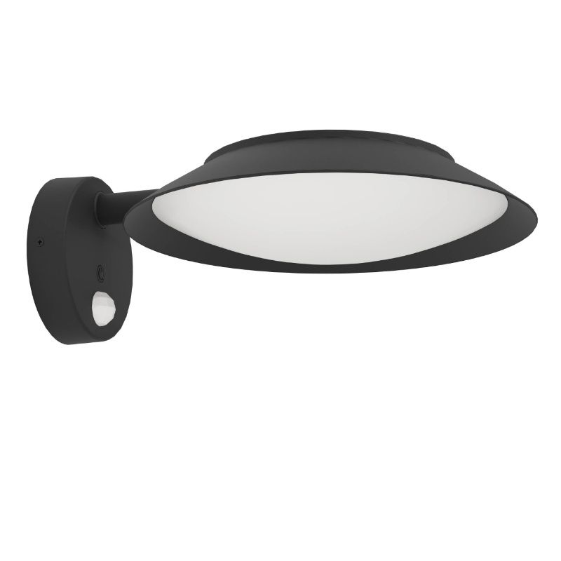 Plastové solárne vonkajšie nástenné svietidlo čierne, Iacopo, 7 W, LED 3000 K, IP65