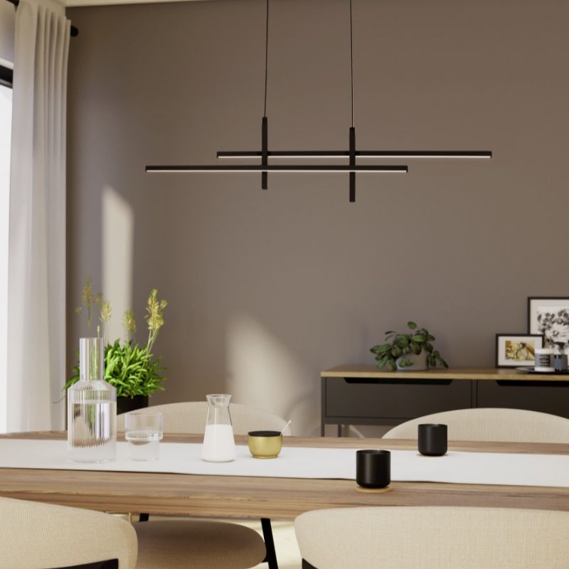 Plastové moderné visiace svietidlo čierne, Thera, 20 W, LED 3000 K Plastové moderné visiace svietidlo čierne, Thera, 20 W, LED 3000 K