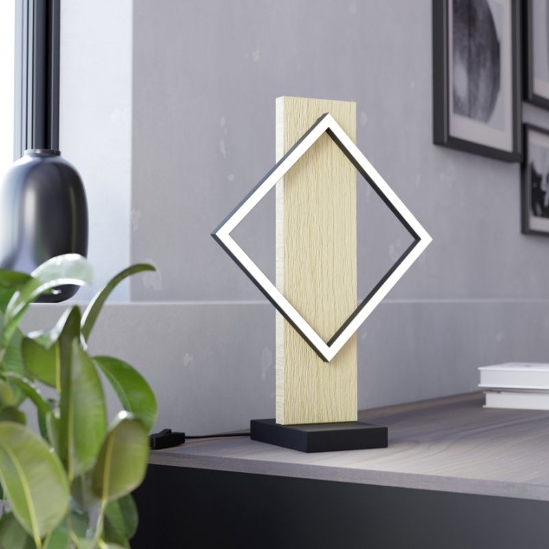Drevená stolová lampa dizajnová, Annebel, 13 W, LED 3000 K