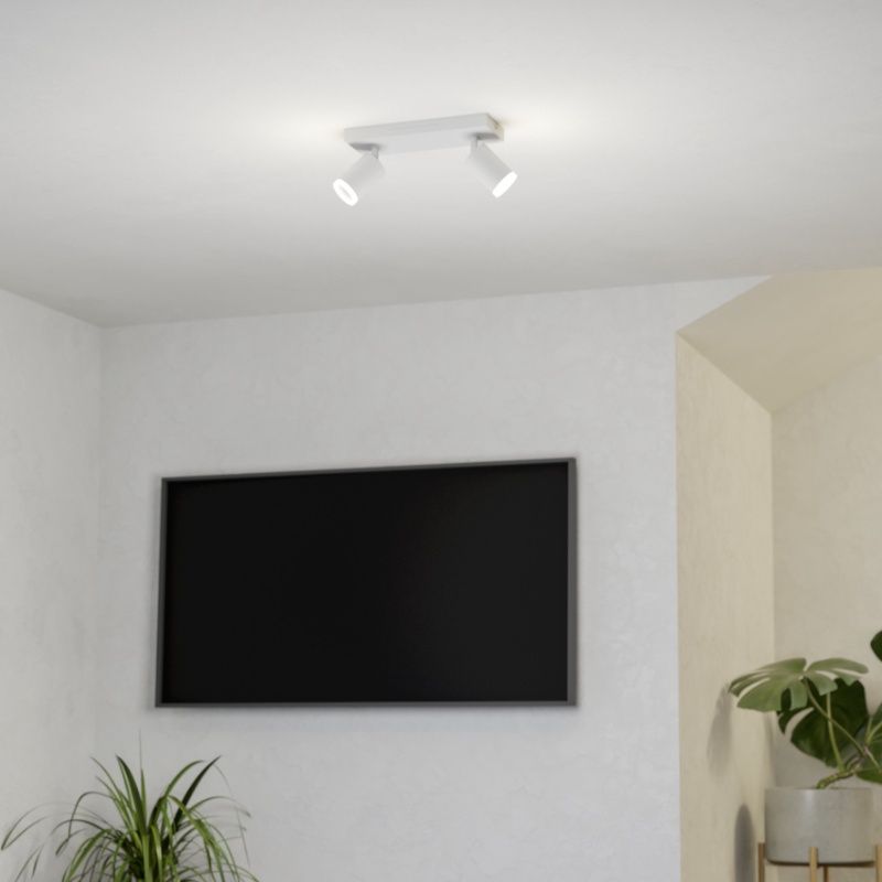 Hliníkové moderné smart stropné svietidlo biele, Mayke, 3,7 W, LED RGBW