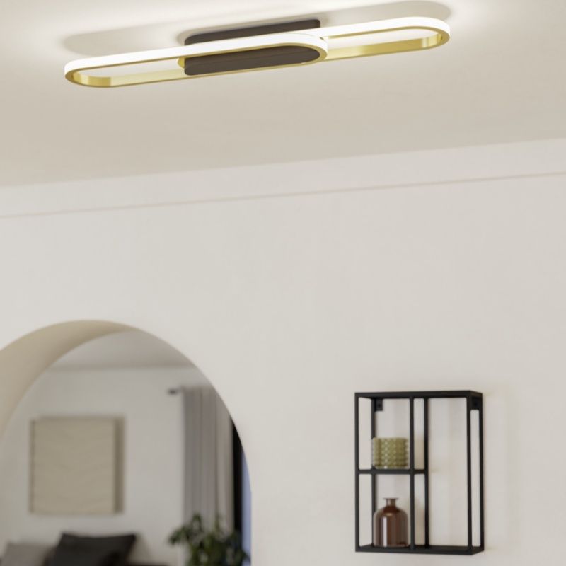 Hliníkové dizajnové stropné svietidlo zlaté, Crijn, 20 W, LED white switch