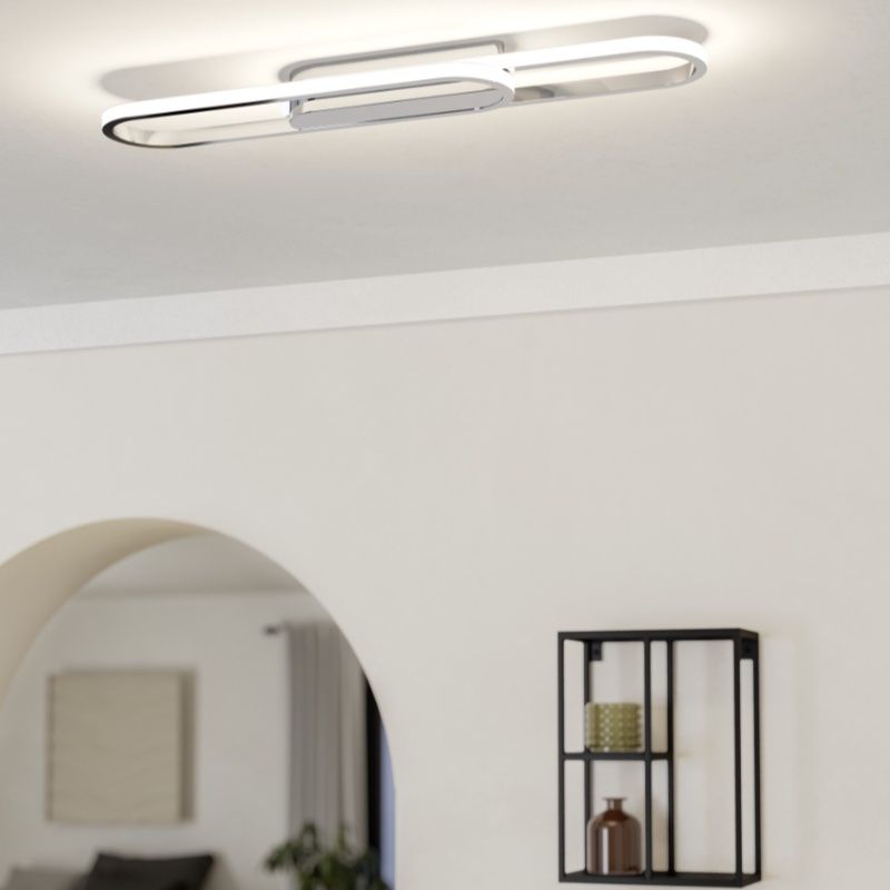 Hliníkové dizajnové stropné svietidlo chrómové, Crijn, 20 W, LED white switch Hliníkové dizajnové stropné svietidlo chrómové, Crijn, 20 W, LED white switch
