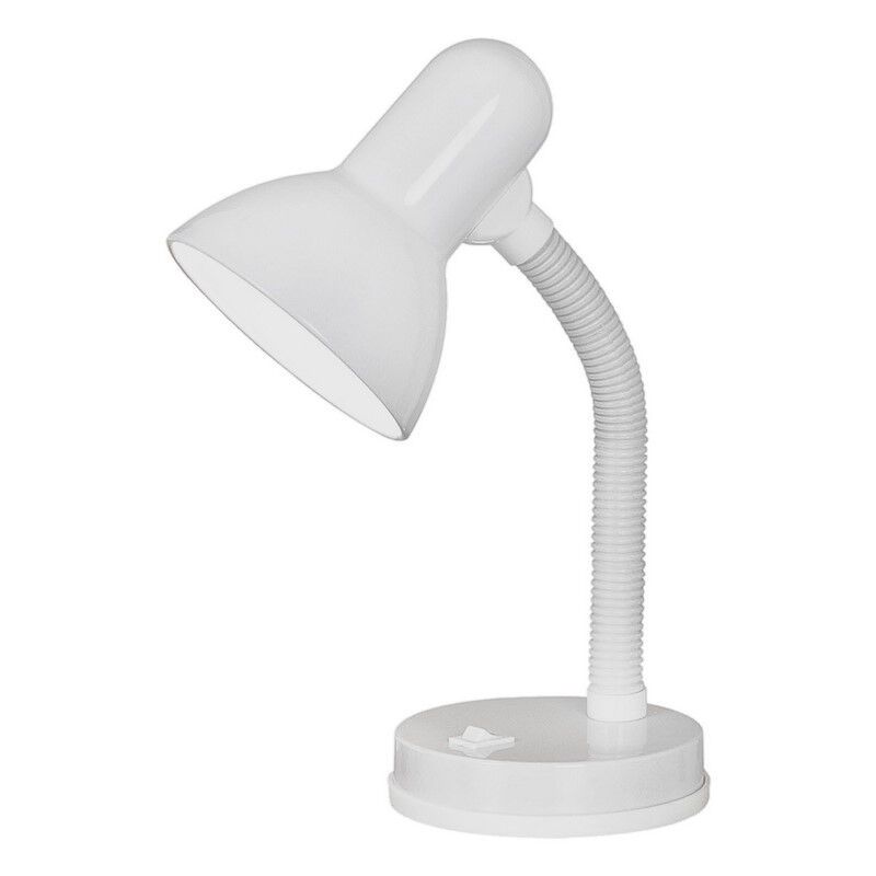 Plastová lampa na písací stôl biela, Granza, s vypínačom