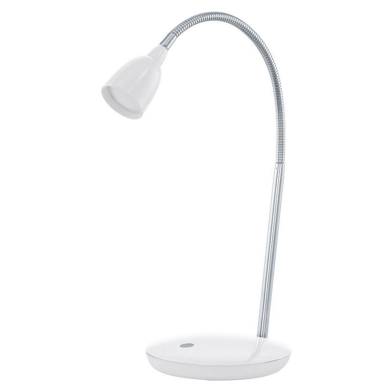 Plastová lampa na písací stôl biela, Matteo, 3 W, LED 3000 K, s vypínačom