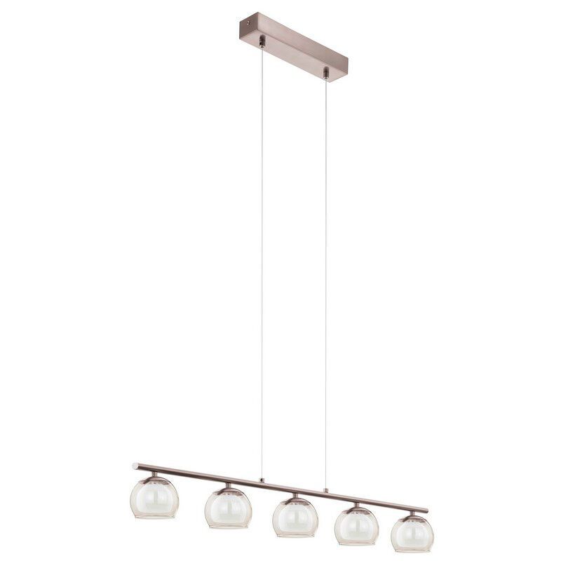 Sklenené moderné visiace svietidlo niklové, Riviera, 3 W, LED 3000 K