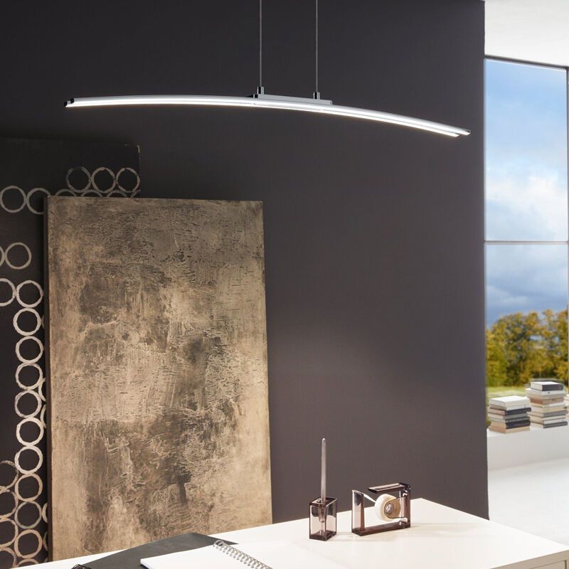 Hliníkové moderné visiace svietidlo chrómové, Arantxa, 30 W, LED 3000 K