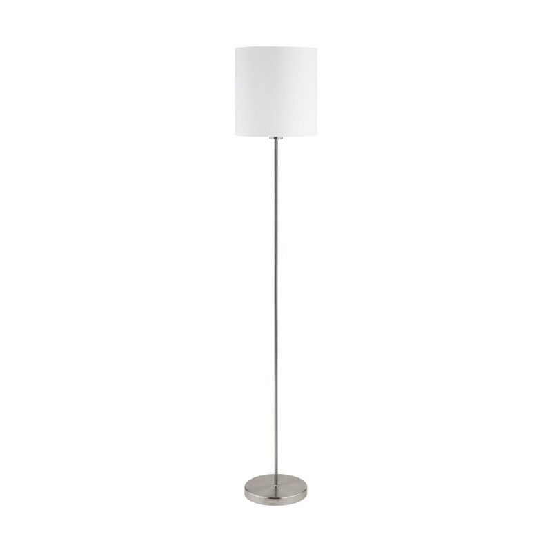 Textílná moderná stojaca lampa biela, Abano, s vypínačom Textílná moderná stojaca lampa biela, Abano, s vypínačom