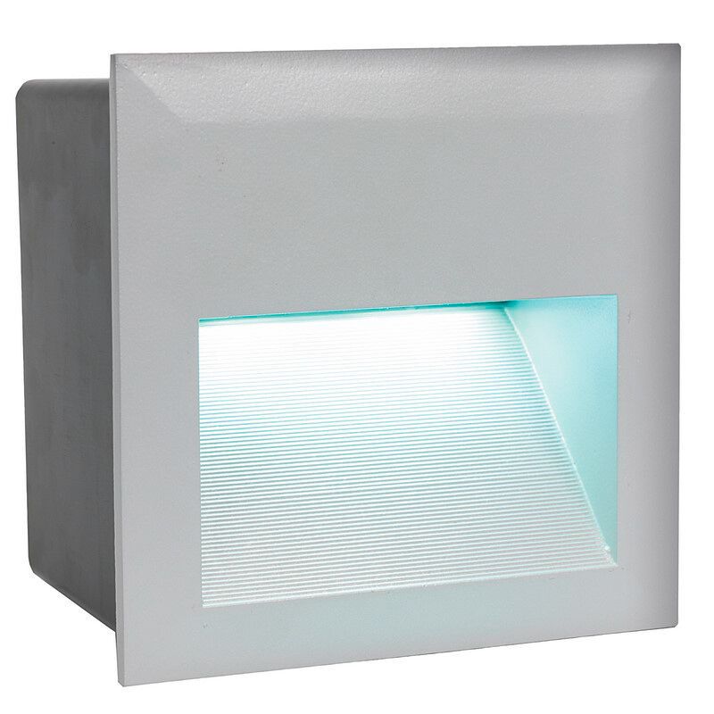 Hliníková vstavaná vonkajšia nástenná lampa strieborná, Anke, IP65