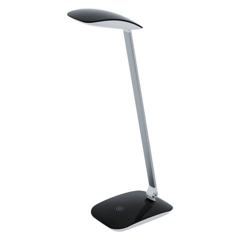 Plastová moderná lampa na písací stôl čierna, Arslan, 5 W, LED 4000 K, s dotykovým stmievačom