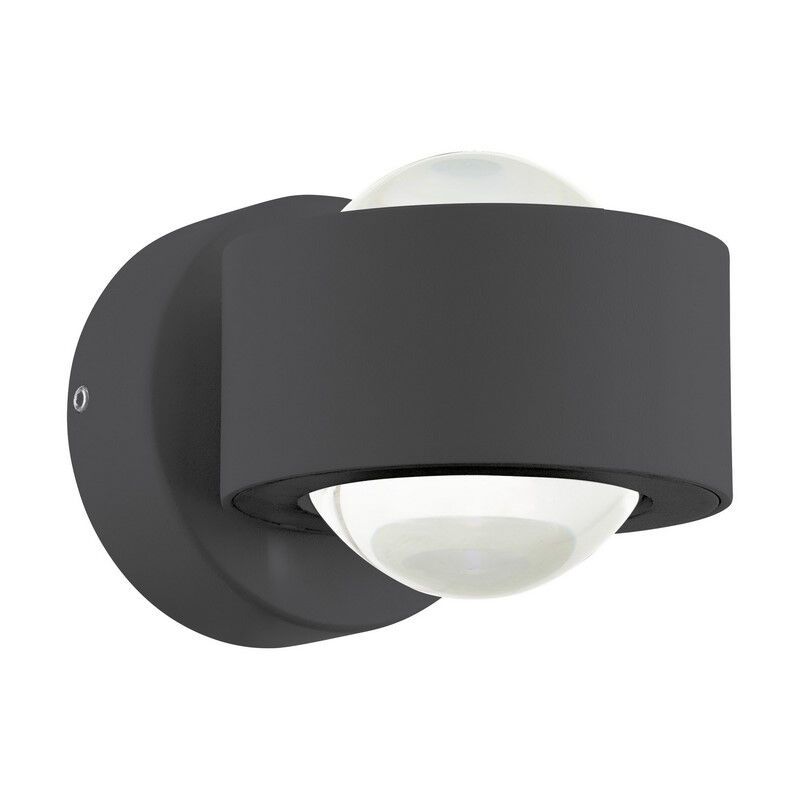 Plastové moderné up down nástenné svietidlo antracité, Beerd, 3 W, LED 3000 K