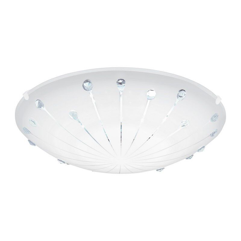 Sklenené stropné svietidlo biele, Bennet, 11 W, LED 3000 K