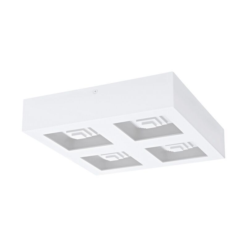 Oceľová moderná stropná lampa biela, Olger, 6 W, LED 3000 K Oceľová moderná stropná lampa biela, Olger, 6 W, LED 3000 K