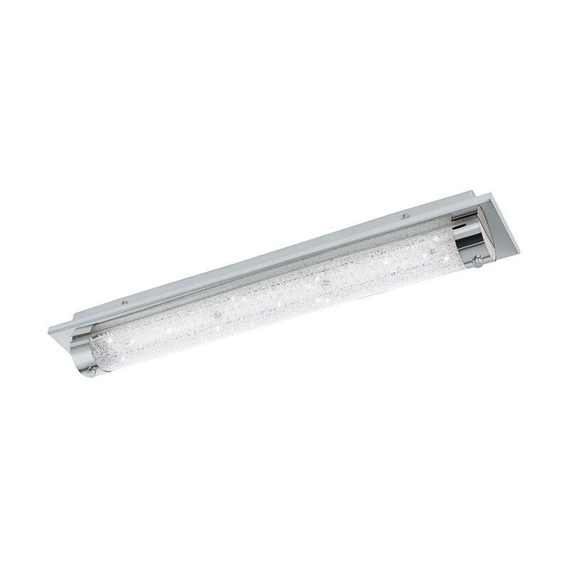 Sklenené dizajnové stropné svietidlo chrómové, Iris, 19 W, LED 4000 K, IP44