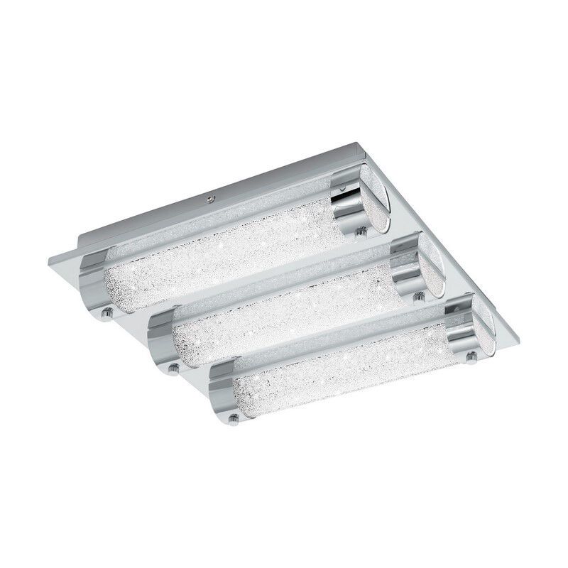 Sklenené dizajnové stropné svietidlo chrómové, Iris, 7 W, LED 4000 K, IP44 Sklenené dizajnové stropné svietidlo chrómové, Iris, 7 W, LED 4000 K, IP44