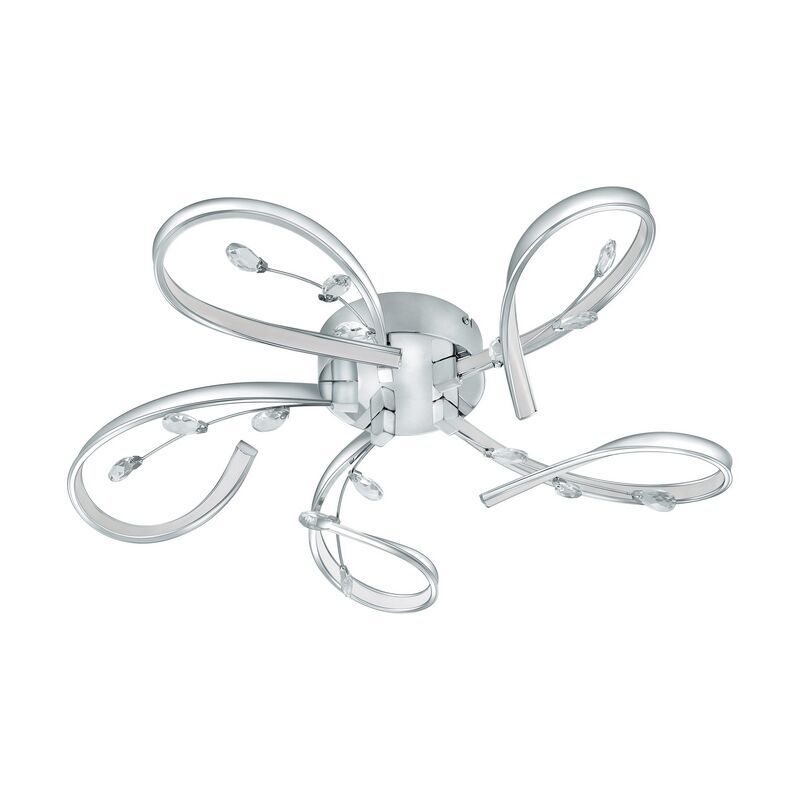 Hliníková dizajnová stropná lampa chrómová, Yorik, 6 W, LED 3000 K