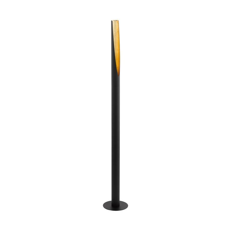 Oceľová moderná stojaca lampa čierna, Aloysius, s vypínačom