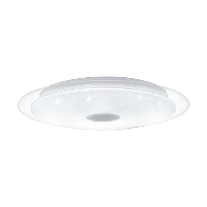 Oceľová stropná lampa biela, Dunya, 24 W, LED nastaviteľný od teplej po studenú bielu
