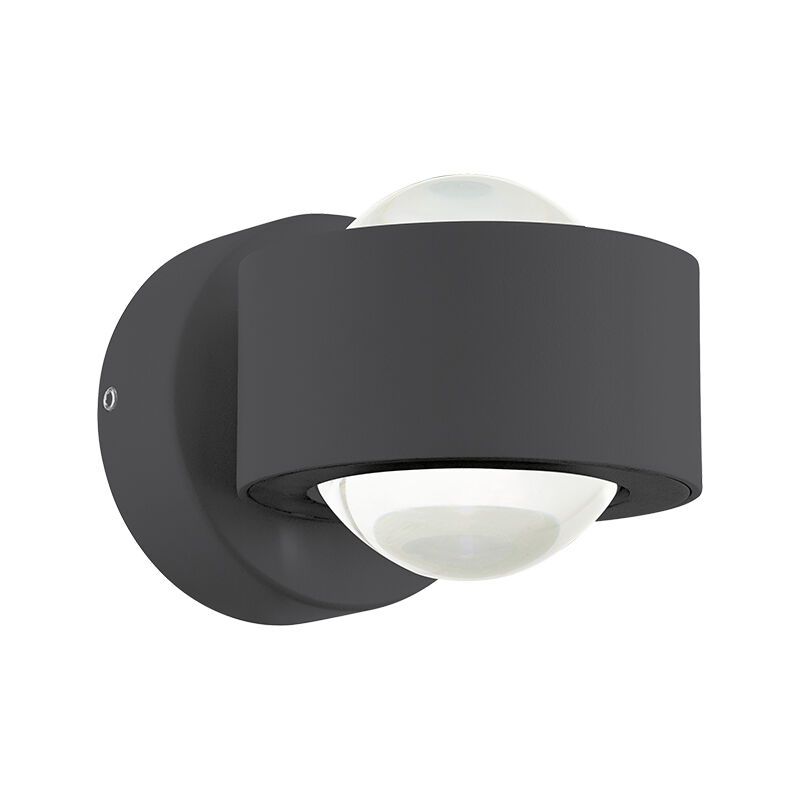 Hliníkové moderné vonkajšie svietidlo antracité, Lyn, 2 W, LED 3000 K, IP44
