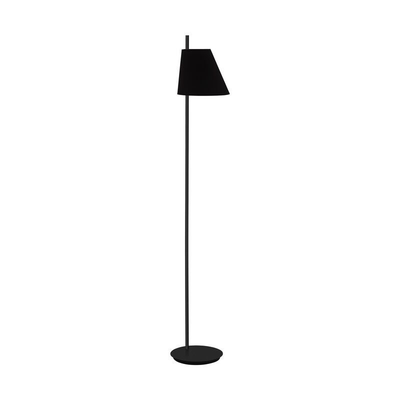 Oceľová moderná stojaca lampa čierna, Milicia, s vypínačom