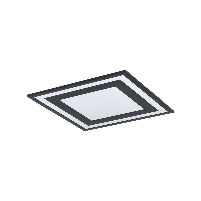 Hliníková moderná stropná lampa čierna, Tirzah, 24 W, LED 4000 K