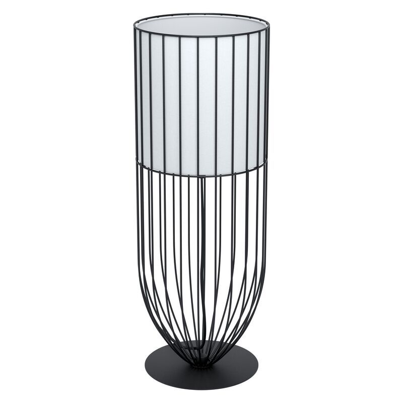 Oceľová industriálna stolová lampa čierna, Josip, s vypínačom