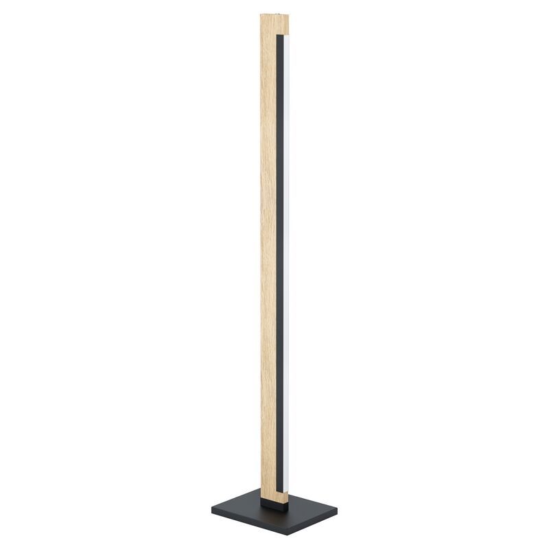 Drevená rustikálna stojaca lampa čierna, Ludovica, 22 W, LED 3000 K, s vypínačom Drevená rustikálna stojaca lampa čierna, Ludovica, 22 W, LED 3000 K, s vypínačom