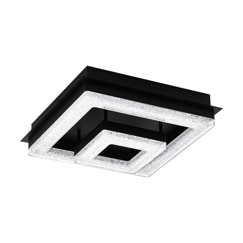 Oceľová dizajnová stropná lampa čierna, Arjo, 12 W, LED 3000 K