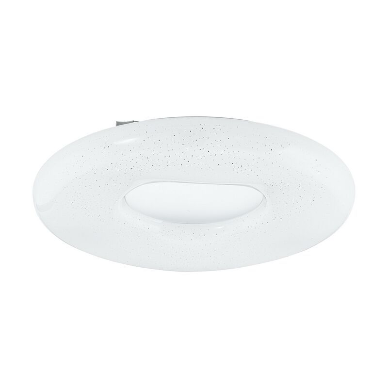 Oceľová stropná lampa biela, Ziya, 24 W, LED nastaviteľný od teplej po studenú bielu Oceľová stropná lampa biela, Ziya, 24 W, LED nastaviteľný od teplej po studenú bielu