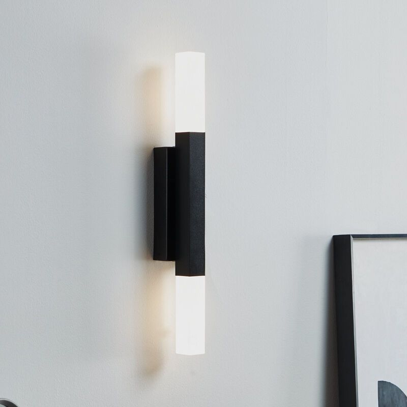 Hliníkové moderné svetlo nad zrkadlo čierne, Yolande, 5,5 W, LED 3000 K, IP44