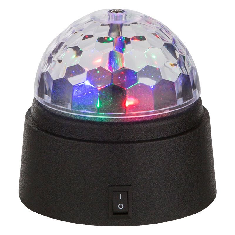 Viacfarebné disko osvetlenie z plastu, Laurin, 0,6W, RGB LED, s vypínačom