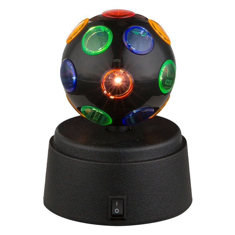 Viacfarebné disko osvetlenie z plastu, Laurin, 0,6W, RGB LED, s vypínačom Viacfarebné disko osvetlenie z plastu, Laurin, 0,6W, RGB LED, s vypínačom