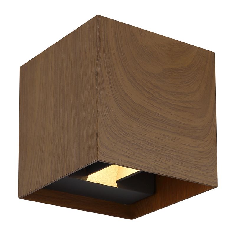 Hliníkové moderné up down nástenné svietidlo hnedé, Nargis, 3 W, LED 3000 K, IP54