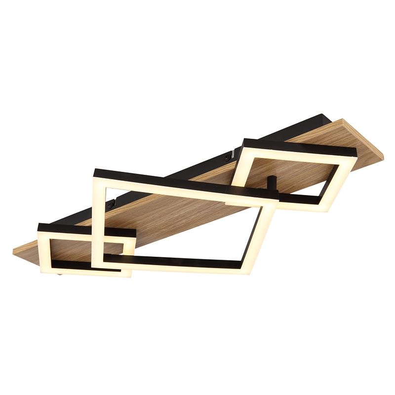 Kovové dizajnové stropné svietidlo čierne, Beniamino, 24 W, LED 3000 K