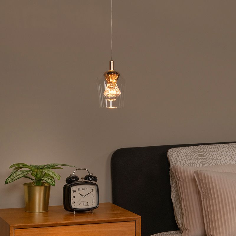 Priehľadné visiace svietidlo moderné, Berliane, 4 W, LED 2700 K Priehľadné visiace svietidlo moderné, Berliane, 4 W, LED 2700 K