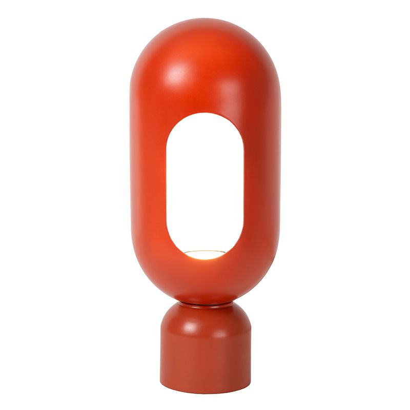 Oranžová stolová lampa moderná, Barris, s vypínačom