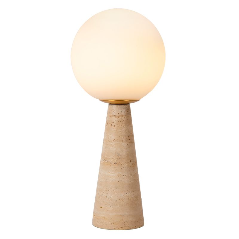 Taupeová stolová lampa moderná, Evin, s vypínačom