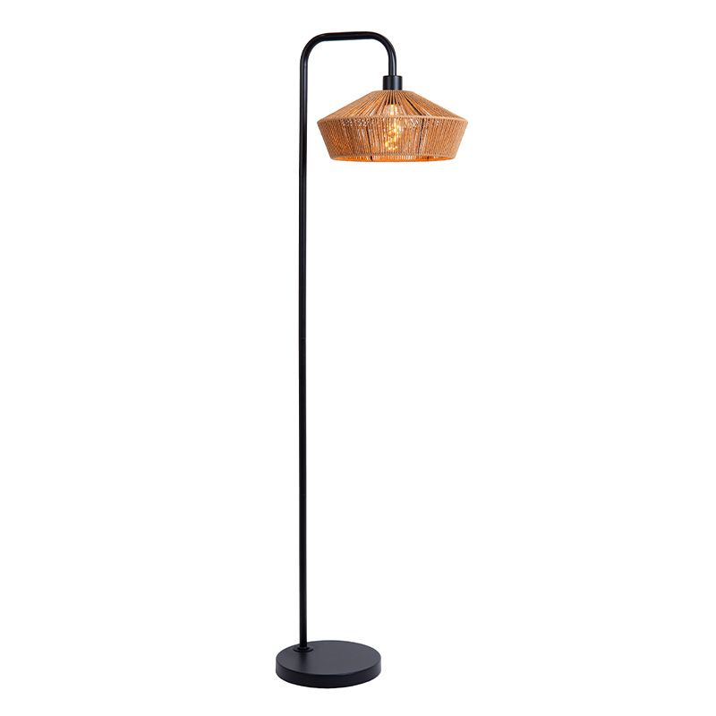Papierová stojaca lampa hnedá, Yunkai, s vypínačom Papierová stojaca lampa hnedá, Yunkai, s vypínačom