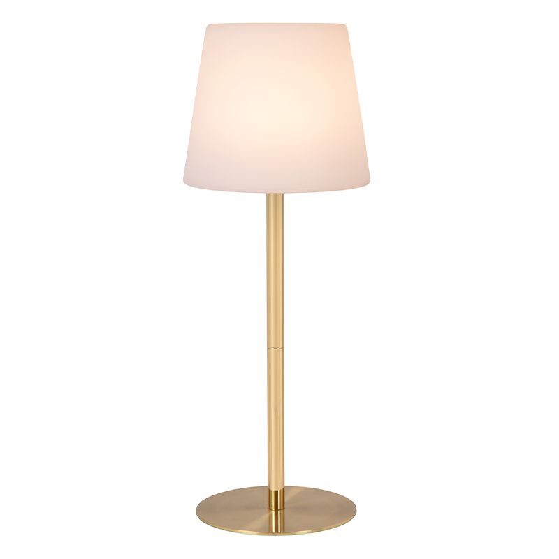 Zlaté nabíjateľné vonkajšie svietidlo na stôl moderné, Tyon, 2 W, LED 2700 K, IP65, s dotykovým stmievačom